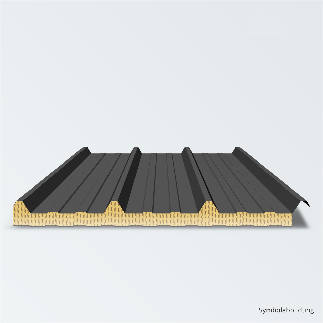 SANDWICH DACHPANEELE PROFIL 0,63MM 45/333 ANTHRAZIT 5,10M