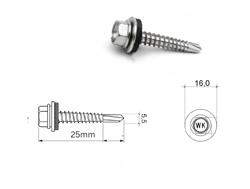 SCHRAUBEN F. STAHL 5.5 X 25
