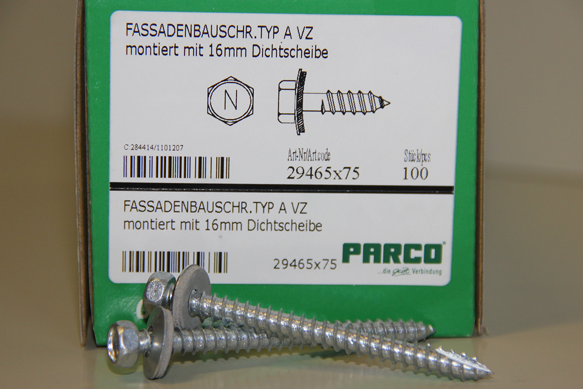 FASSADENSCHRAUBE VERZINKT 6,4 X 75MM