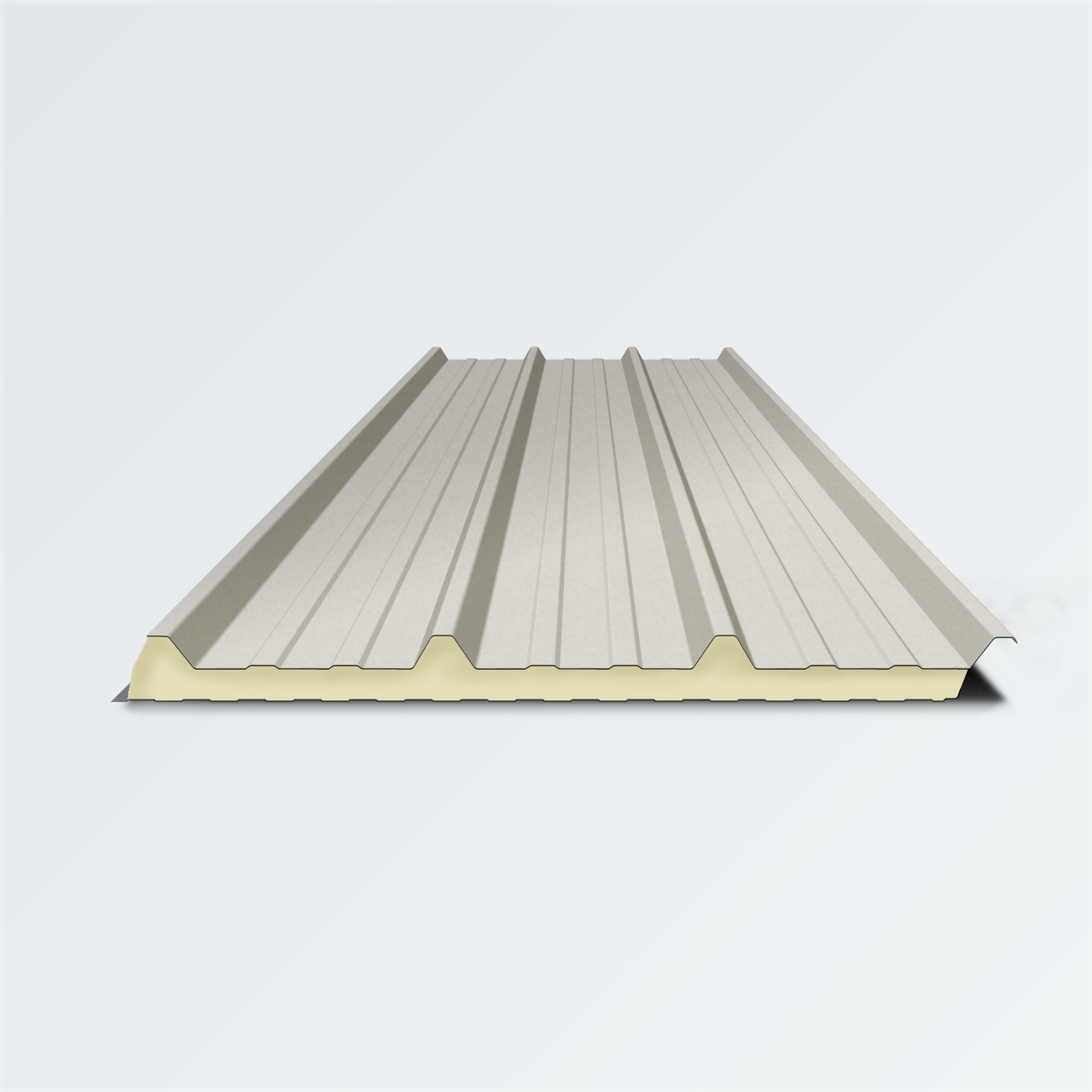 Sandwichpaneele, ISO-Paneele Dach Profil 45/333 Bestellware 100mm PIR Schaum