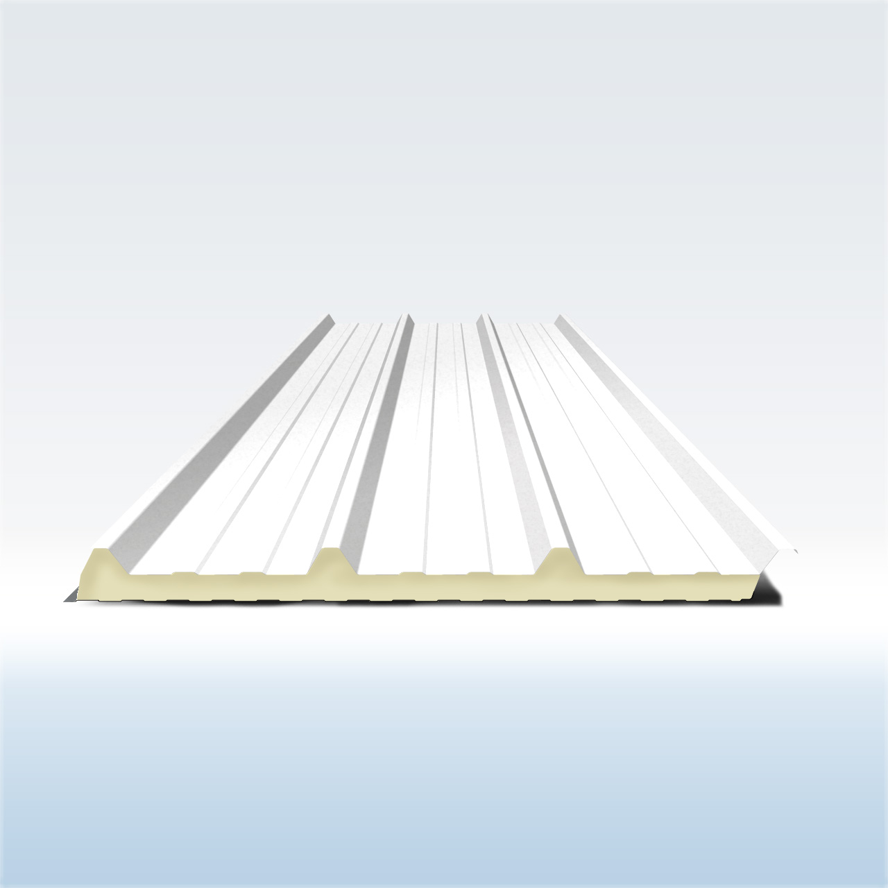 Sandwichpaneele, ISO-Paneele Dach Profil 45/333 Bestellware 120mm PIR Schaum